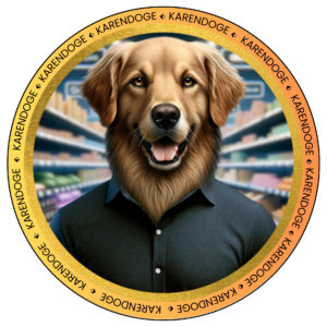 labrador dog avatar, orange circle