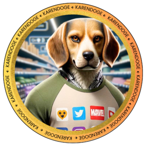 beagle dog avatar, orange circle